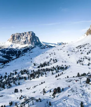 Ski slopes Passo Gardena Dolomiti Superski